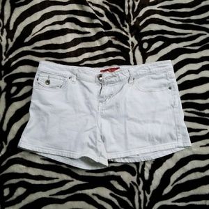 White Jean Shorts